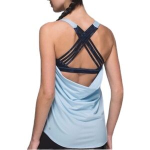 NWOT RARE Lululemon Wild Tank Heathered Caspian Blue Size 8